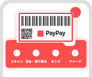 ストアスキャン方式は、PayPayの画面を見せてお店の人にバーコードを読み取って支払う方法